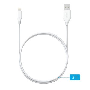 کابل تبدیل USB به Lightning انکر مدل A8111 طول 0.9 متر